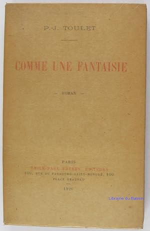 Seller image for Comme une fantaisie for sale by Librairie du Bassin