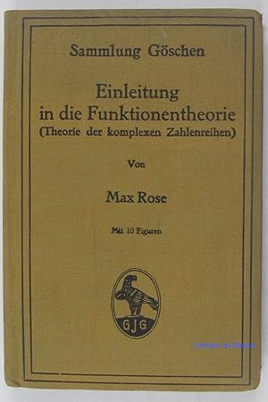 Seller image for Einleitung in die Funktionentheorie (Theorie der komplexen Zahlenreihen) for sale by Librairie du Bassin