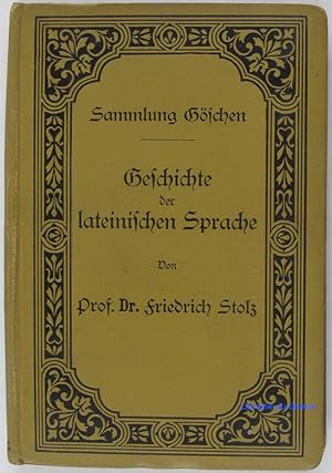 Seller image for Geschichte der lateinischen sprache for sale by Librairie du Bassin