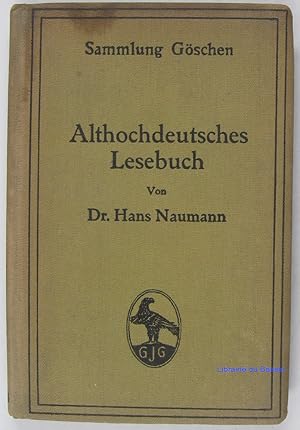 Bild des Verkufers fr Althochdeutsches lesebuch zum Verkauf von Librairie du Bassin
