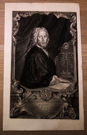 Bild des Verkufers fr Schabkunst-Portrt von Haid nach de Moor. Bernardus Siegfried Albinus. zum Verkauf von Antiquariat Thomas Rezek