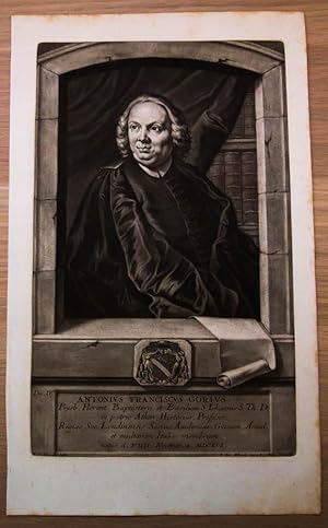 Bild des Verkufers fr Schabkunst-Portrt von Haid nach Ferretti. Antonius Franciscus Gorius. zum Verkauf von Antiquariat Thomas Rezek