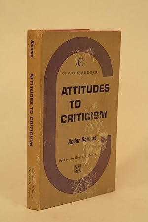 Imagen del vendedor de Attitudes to Criticism. a la venta por ATGBooks