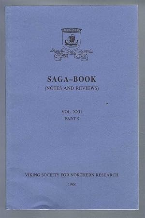 Seller image for Saga-Book, (Notes and Reviews) Vol XXII, Part 5, Viking Society for Northern Research, 1988 for sale by Bailgate Books Ltd