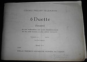 Georg Philipp Telemann: 6 Duette (Sonaten) für zwei Alt-Blockflöten oder andere Melodieinstrument...