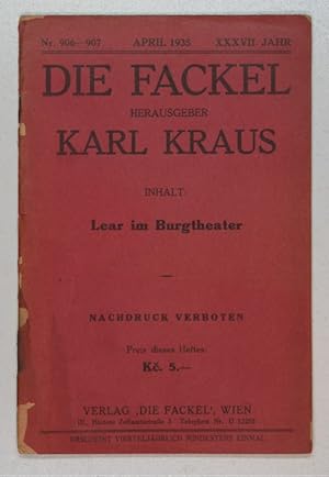 Die Fackel. Jg. 37, Nr. 906-907.