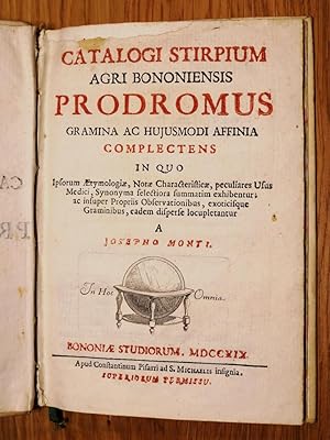 Seller image for Catalogi stirpium agri Bononiensis prodromus gramina ac hujusmodi affinia complectens. for sale by Antiquariat Lycaste