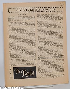 Seller image for The realist [unnumbered supplement]; December, 1968. A day in the life of an Oakland Seven, by Reese Erlich for sale by Bolerium Books Inc.