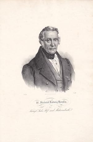 Dr. Friedrich Ludwig Kreylig, Königl. Sächs. Hof- und Medicinalrath, Lithographie um 1840 von Fr....