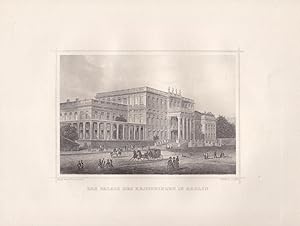 Das Palais des Kronprinzen in Berlin, Kronprinzenpalais, Stahlstich um 1875 von G.M. Kurz nach ei...