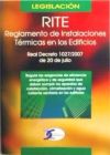 Seller image for RITE:REGLAMENTO INSTALACIONES TERMICAS EDIFICIOS R.D.1027/07 for sale by AG Library