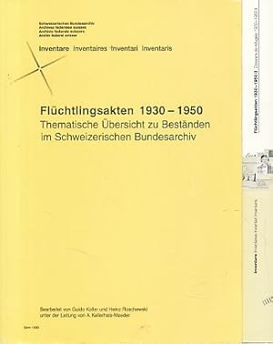 Bild des Verkufers fr Flchtlingsakten 1930 - 1950. 2 Bnde. Band 1: Thematische bersicht zu Bestnden im Schweizerischen Bundesarchiv. Band 2: Systematische bersicht zu den Bestnden in den Archiven der Kantone der Schweiz und im Liechtensteinischen Landesarchiv. zum Verkauf von Fundus-Online GbR Borkert Schwarz Zerfa