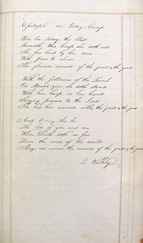 Handwritten 1817 Ledger from L. S. Walkley from Haddam, CT