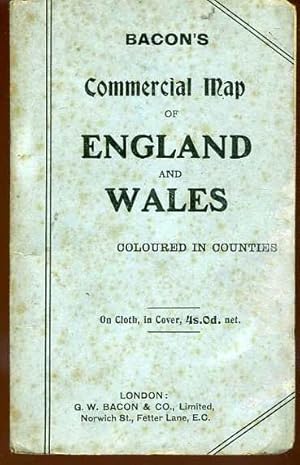 Bacon's Commercial Map of England and Wales : Coloured in Counties