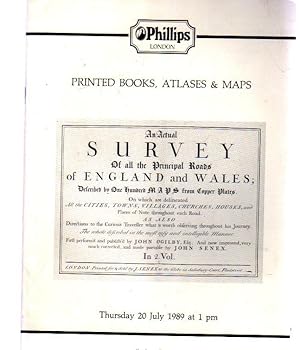 Catalogue of Printed Books, Atlases and Maps : Thursday 20 July 1989