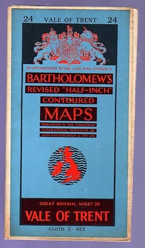 Bartholomew's Revised "Half-Inch" Contoured Maps - Great Britain, Sheet 24 Vale of Trent