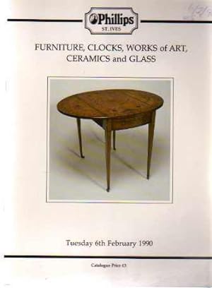 Furniture, Clocks, Works of Art, Ceramics and Glass