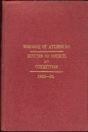 Minutes of Council and Committees from 1st Nov 1923 to 31st Oct 1924