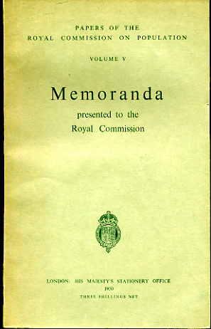 Volume V Memoranda Presented to the Royal Commission