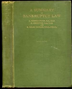 A Summary of Bankruptcy Law