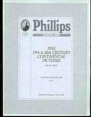 Fine 19th & 20th Century Continental Pictures