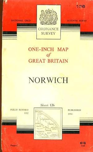 Ordnance Survey One-Inch Map of England & Wales Sheet 126 Norwich