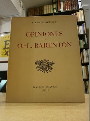 Imagen del vendedor de OPINIONES DE O.-L. BARENTON. a la venta por LLIBRERIA KEPOS-CANUDA