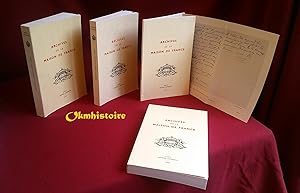 Archives de la Maison de France ( Branche d'Orléans ) . ---------- 4 Volumes/4.