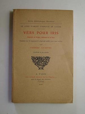 Image du vendeur pour Vers pour Iris (Henriette de Coligny, Comtesse de la Suze) mis en vente par Librairie Aubry