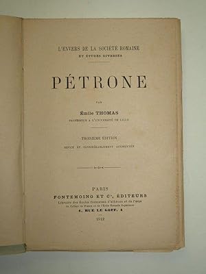 Imagen del vendedor de Ptrone. a la venta por Librairie Aubry