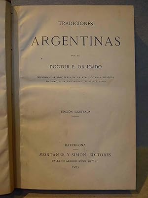 Imagen del vendedor de Tradiciones Argentinas a la venta por Libreria de Antano (ILAB & ABA Members)