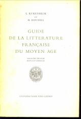 guide de la litterature française du moyen age