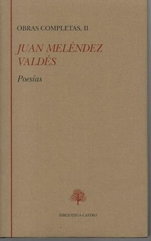 Seller image for OBRAS COMPLETAS. II. POESIAS. (ELEGIAS. SILVAS. EGLOGAS. ODAS. EPISTOLAS. ODAS FILOSOFICAS Y SAGRADAS. POESIA EPICAS. ELEGIAS MORALES. DISCURSOS. APENDICE). for sale by Librera Javier Fernndez