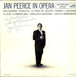 Jan Peerce in Opera (SIGNED, INSCRIBED, AUTOGRAPHED VINYL LP))