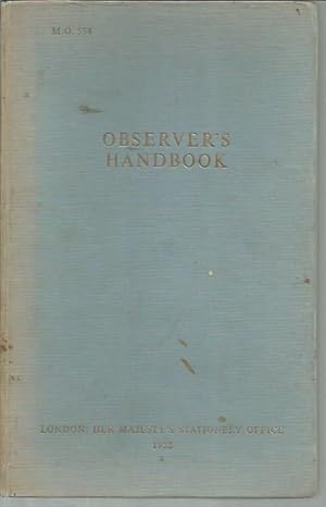 Seller image for Observer's Handbook (M.O. 554) for sale by Bookfeathers, LLC