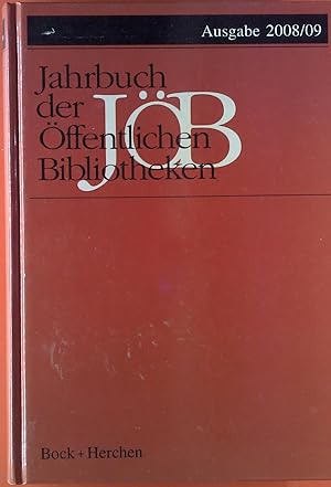 Imagen del vendedor de Jahrbuch der ffentlichen Bibliotheken. Ausgabe 2008 / 09. a la venta por biblion2