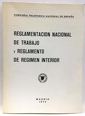 Imagen del vendedor de Reglamento Nacional De Trabajo Y Reglamento De Rgimen Interior a la venta por SalvaLibros