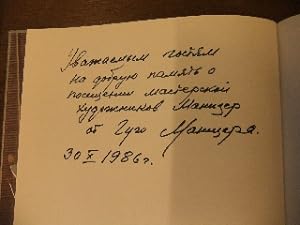Gugo Manizer. (Monographie. Text in Russian and partially in English). * With a private dedicatio...