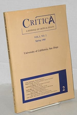 Seller image for Critica: vol. 1, #2, Spring 1985 for sale by Bolerium Books Inc.