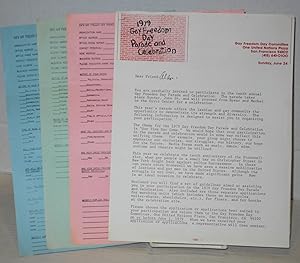 Imagen del vendedor de 1979 Gay Freedom Day Parade & celebration applications and press release [four items] a la venta por Bolerium Books Inc.