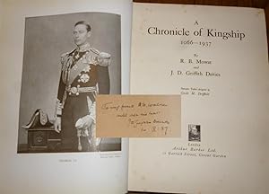 A chronicle of Kingship 1066-1937. 1st Edn. Inscribed and Signed By Griffith Davies.