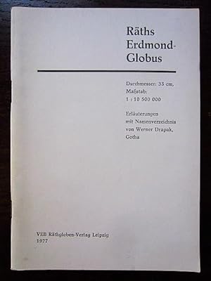 Imagen del vendedor de Rths Erdmond-Globus (Durchmesser: 33 cm Mastab: 1:10500000) Erluterungen und Namenverzeichnis a la venta por Rudi Euchler Buchhandlung & Antiquariat