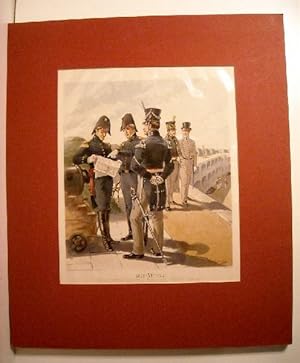 Seller image for Uniform of the United States Army 1774-1889.: Plate XV. 1821-1932. Regimental Officers, Engineer, Cadet (1846-1821). for sale by Military Books