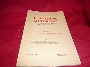 L'Auvergne Littéraire Artistique Et Historique Revue Trimestrielle, 40ème Année, 3ème et 4ème Tri...