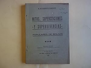 Imagen del vendedor de Mitos, Supersticiones y Supervivencias Populares De Bolivia. Segunda Edicion Corregida y Considerablemente Aumentada. a la venta por Carmarthenshire Rare Books