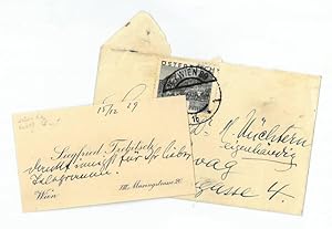 Seller image for Eigenh. Visitenkarte. for sale by Antiquariat INLIBRIS Gilhofer Nfg. GmbH