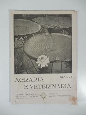 Agraria e veterinaria. Unione tipografico editrice torinese, 1929