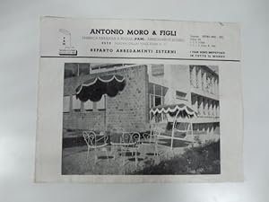 Antonio Moro & Figli. Fabbrica parasole a foglia, arredamenti esterni. Reparto arredamenti esterni