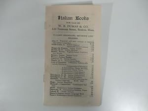 Italian Books for sale by W. B. Dumas & Co., 120 Tremont Street, Boston