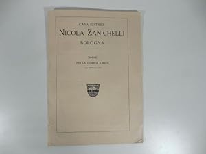 Casa editrice Nicola Zanichelli, Bologna. Norme per la vendita a rate dal gennaio 1930